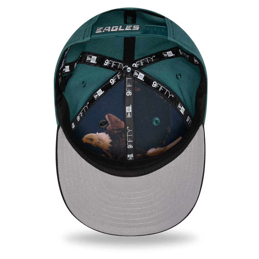 PHILADELPHIA EAGLES YOUTH 2026 NFL DRAFT 9FIFTY SNAPBACK HAT - GREEN/BLACK