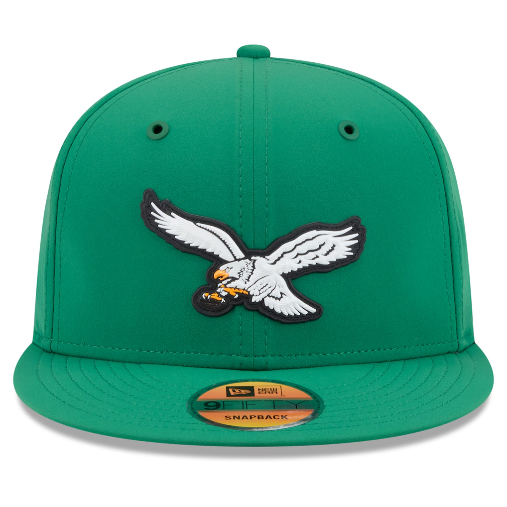 PHILADELPHIA EAGLES YOUTH 2026 NFL SIDELINE 9FIFTY SNAPBACK HAT - KELLY GREEN