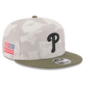 PHILADELPHIA PHILLIES 2025 MLB ARMED FORCES 9FIFTY SNAPBACK HAT - STONE/OLIVE