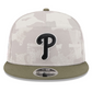 PHILADELPHIA PHILLIES 2025 MLB ARMED FORCES 9FIFTY SNAPBACK HAT - STONE/OLIVE