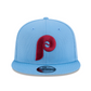 PHILADELPHIA PHILLIES 2025 MLB CLUBHOUSE ALTERNATE 9FIFTY SNAPBACK HAT - SKY BLUE