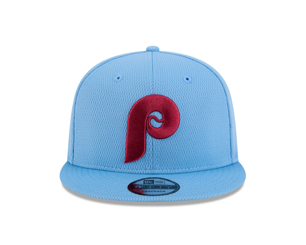 PHILADELPHIA PHILLIES 2025 MLB CLUBHOUSE ALTERNATE 9FIFTY SNAPBACK HAT - SKY BLUE