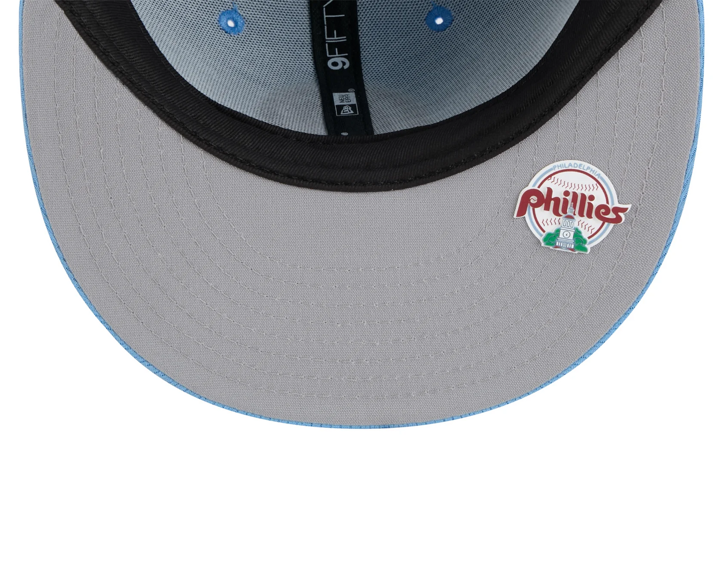 PHILADELPHIA PHILLIES 2025 MLB CLUBHOUSE ALTERNATE 9FIFTY SNAPBACK HAT - SKY BLUE