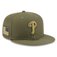 PHILADELPHIA PHILLIES 2026 MLB ARMED FORCES 9FIFTY SNAPBACK HAT - OLIVE