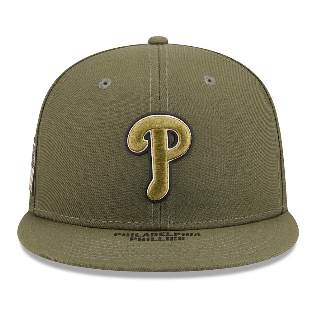 PHILADELPHIA PHILLIES 2026 MLB ARMED FORCES 9FIFTY SNAPBACK HAT - OLIVE