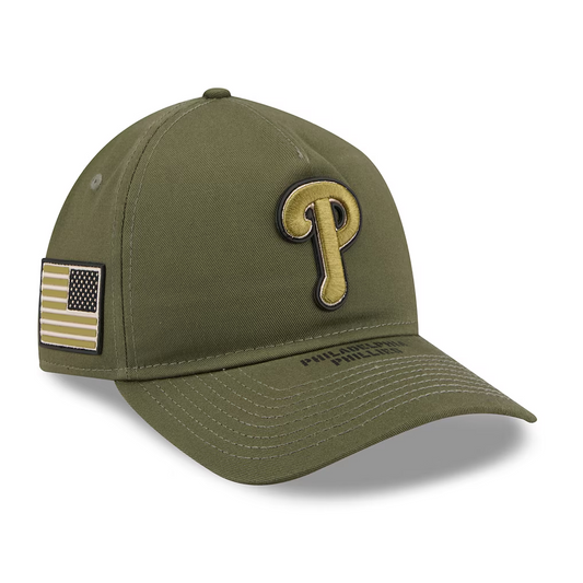 PHILADELPHIA PHILLIES 2026 MLB ARMED FORCES 9TWENTY A-FRAME ADJUSTABLE HAT - OLIVE