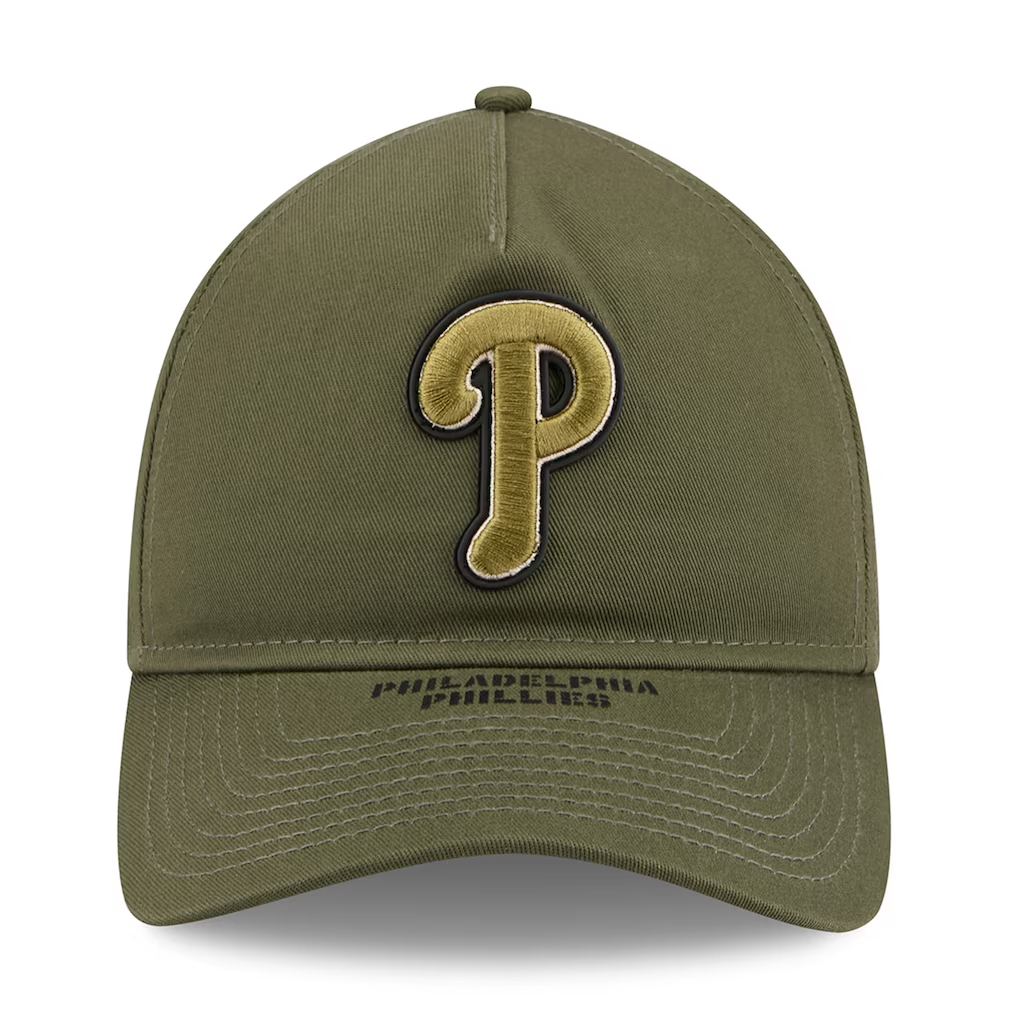 PHILADELPHIA PHILLIES 2026 MLB ARMED FORCES 9TWENTY A-FRAME ADJUSTABLE HAT - OLIVE