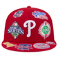 PHILADELPHIA PHILLIES ALL OVER PATCH 59FIFTY FITTED HAT - RED