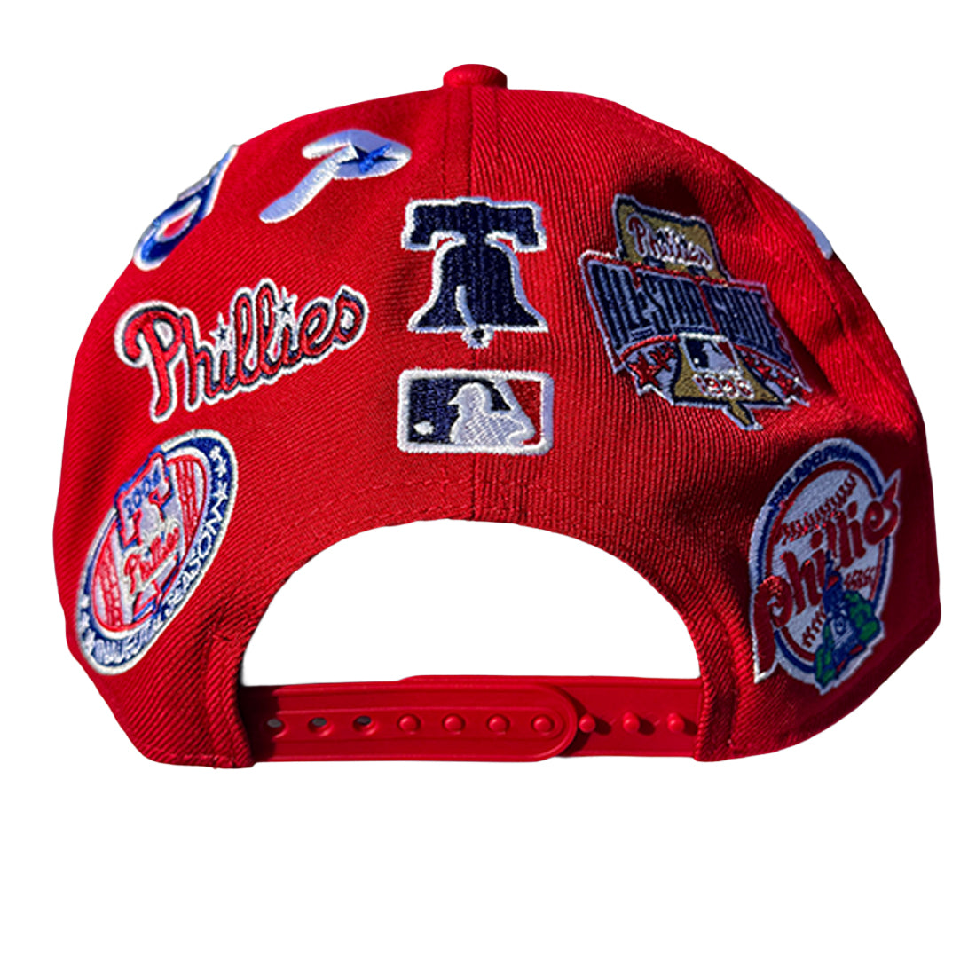 PHILADELPHIA PHILLIES ALL OVER PATCH 9FIFTY SNAPBACK HAT - RED