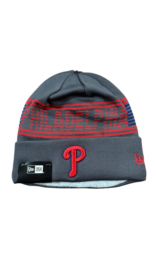 PHILADELPHIA PHILLIES CLUBHOUSE CUFFED SPORT KNIT - GRAPHITE