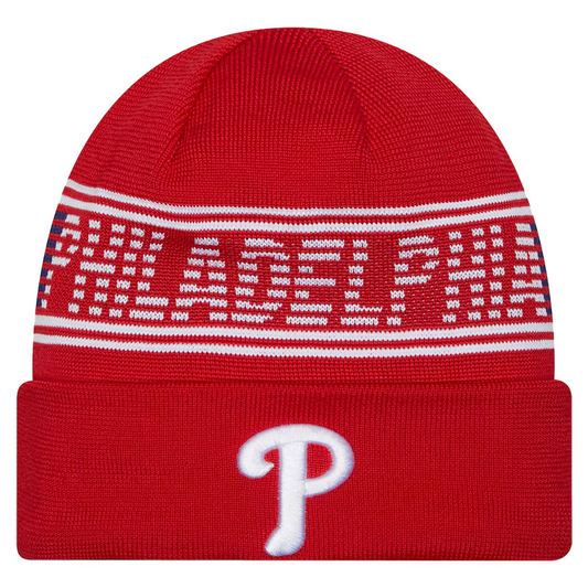 PHILADELPHIA PHILLIES CLUBHOUSE SPORT CUFFED KNIT - RED