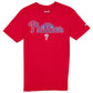 PHILADELPHIA PHILLIES MEN'S NEW ERA EVERGREEN BASIC T-SHIRT - RED