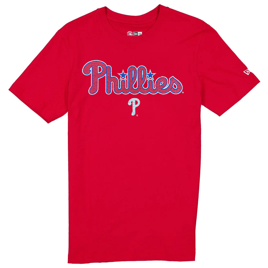 PHILADELPHIA PHILLIES MEN'S NEW ERA EVERGREEN BASIC T-SHIRT - RED