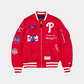 PHILADELPHIA PHILLIES MEN'S NEWERA X ALPHA INDUSTRIES MA-1 BOMBER JACKET - RED