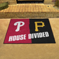 PHILADELPHIA PHILLIES / PITTSBURGH PIRATES HOUSE DIVIDED 34" X 42.5" MAT