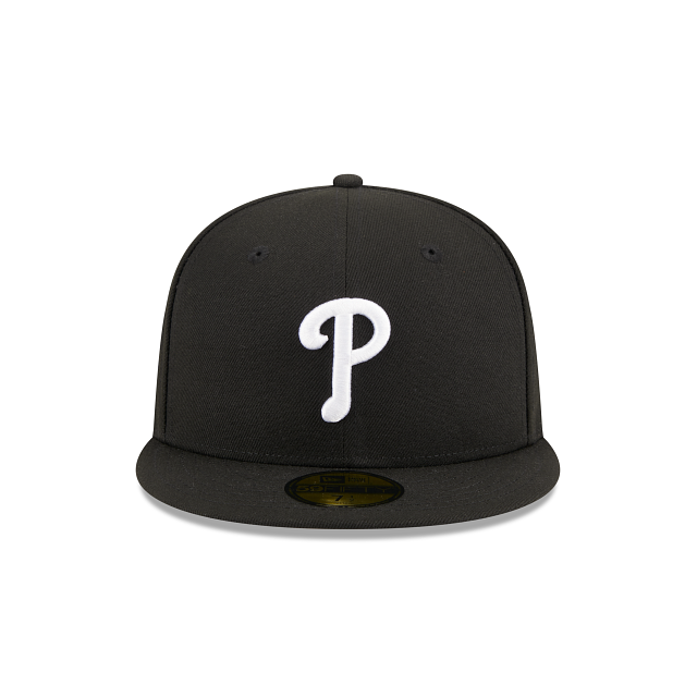 GORRA EQUIPADA 59FIFTY DE LA SERIE MUNDIAL 1980 CON PARCHE LATERAL DE LOS PHILLIES DE PHILADELPHIA - NEGRO/BLANCO