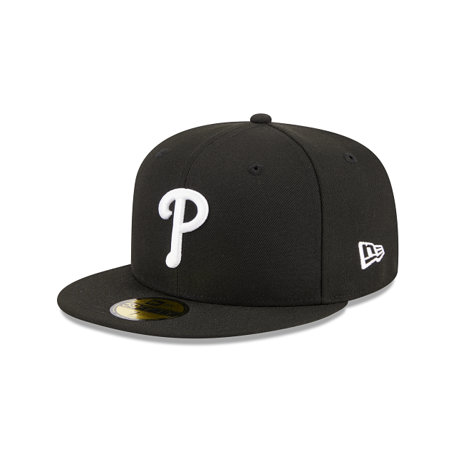 GORRA EQUIPADA 59FIFTY DE LA SERIE MUNDIAL 1980 CON PARCHE LATERAL DE LOS PHILLIES DE PHILADELPHIA - NEGRO/BLANCO