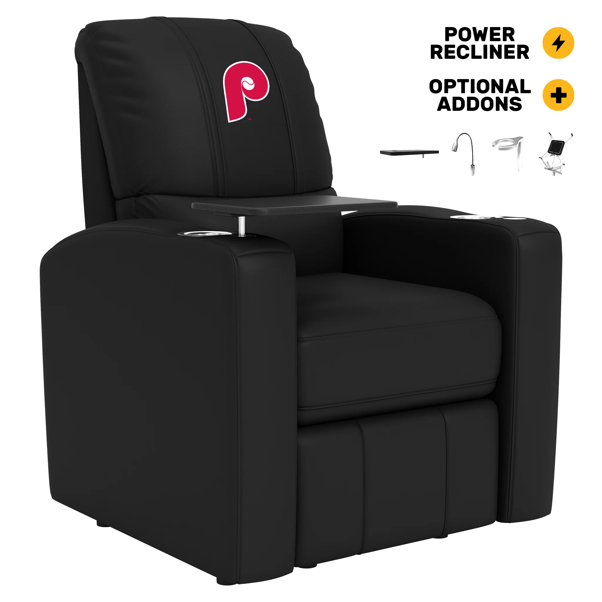 PHILADELPHIA PHILLIES STEALTH POWER RECLINER WITH COOPERSTOWN SECONDAR ...