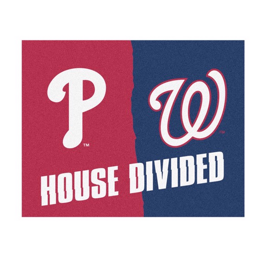 PHILADELPHIA PHILLIES / WASHINGTON NATIONALS HOUSE DIVIDED 34" X 42.5" MAT