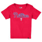 PHILADELPHIA PHILLIES WOMEN'S NEW ERA EVERGREEN BASIC T-SHIRT - RED