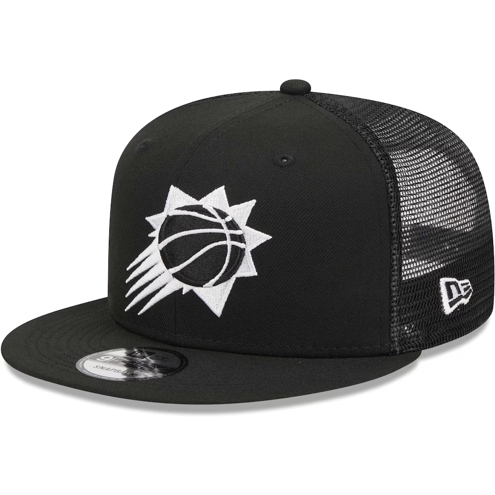 PHOENIX SUNS EVERGREEN TRUCKER 9FIFTY SNAPBACK HAT - BLACK/WHITE