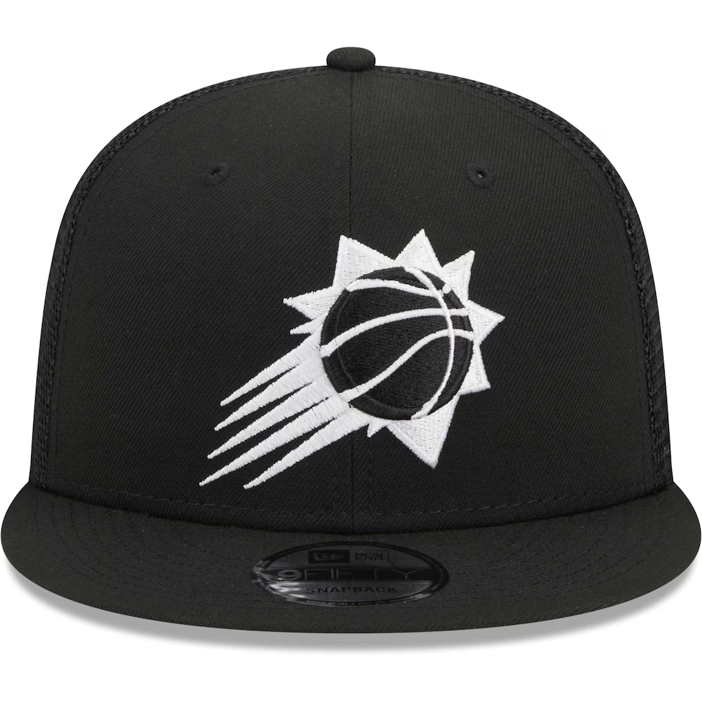 PHOENIX SUNS EVERGREEN TRUCKER 9FIFTY SNAPBACK HAT - BLACK/WHITE
