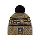PITTBURGH STEELERS 2025 NFL SIDELINE COLD WEATHER RETRO CUFFED KNIT WITH POM - GOLD