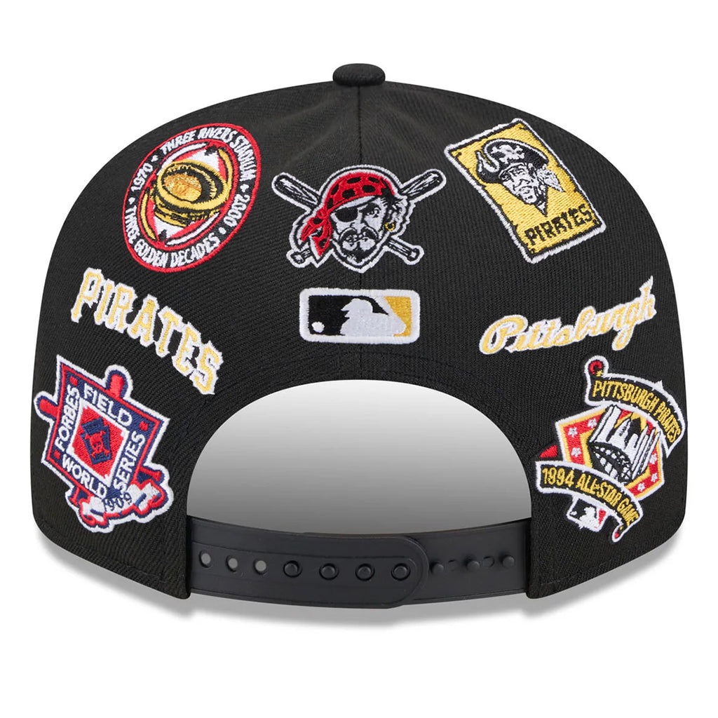 PITTSBURGH PIRATES ALL OVER PATCH 9FIFTY SNAPBACK HAT - BLACK