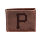 PITTSBURGH PIRATES BROWN BI-FOLD LEATHER WALLET