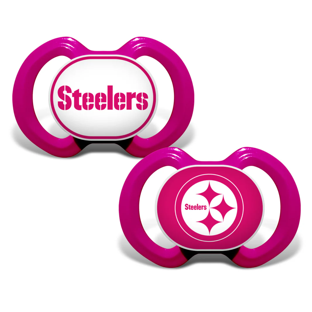 PITTSBURGH STEELERS  2-PACK PACIFIERS - PINK