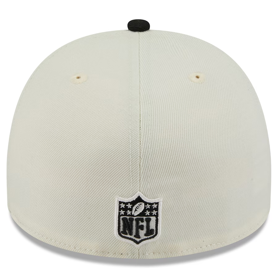 PITTSBURGH STEELERS 2025 NFL DRAFT A-FRAME 59FIFTY FITTED HAT - CHROME WHITE/BLACK