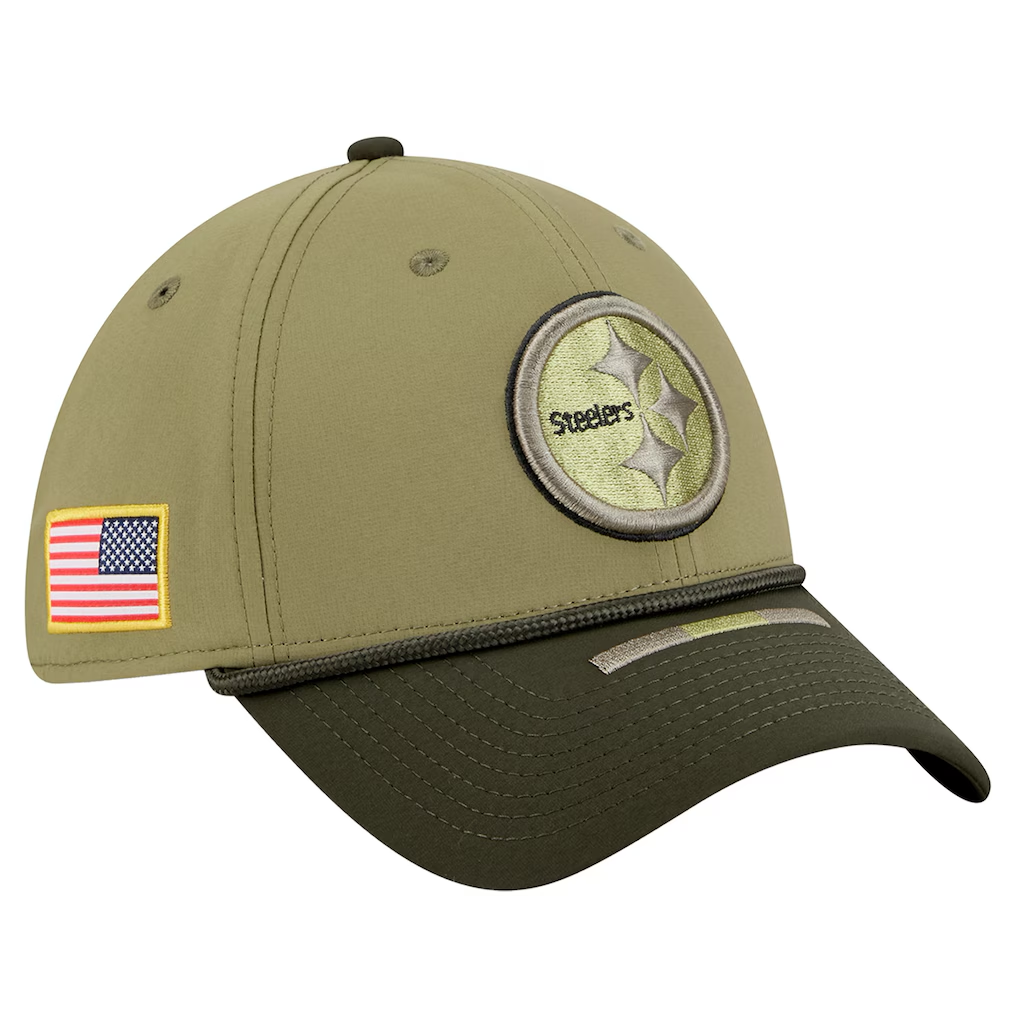 PITTSBURGH STEELERS 2025 NFL SALUTE TO SERVICE 39THIRTY FLEX FIT HAT - GREEN