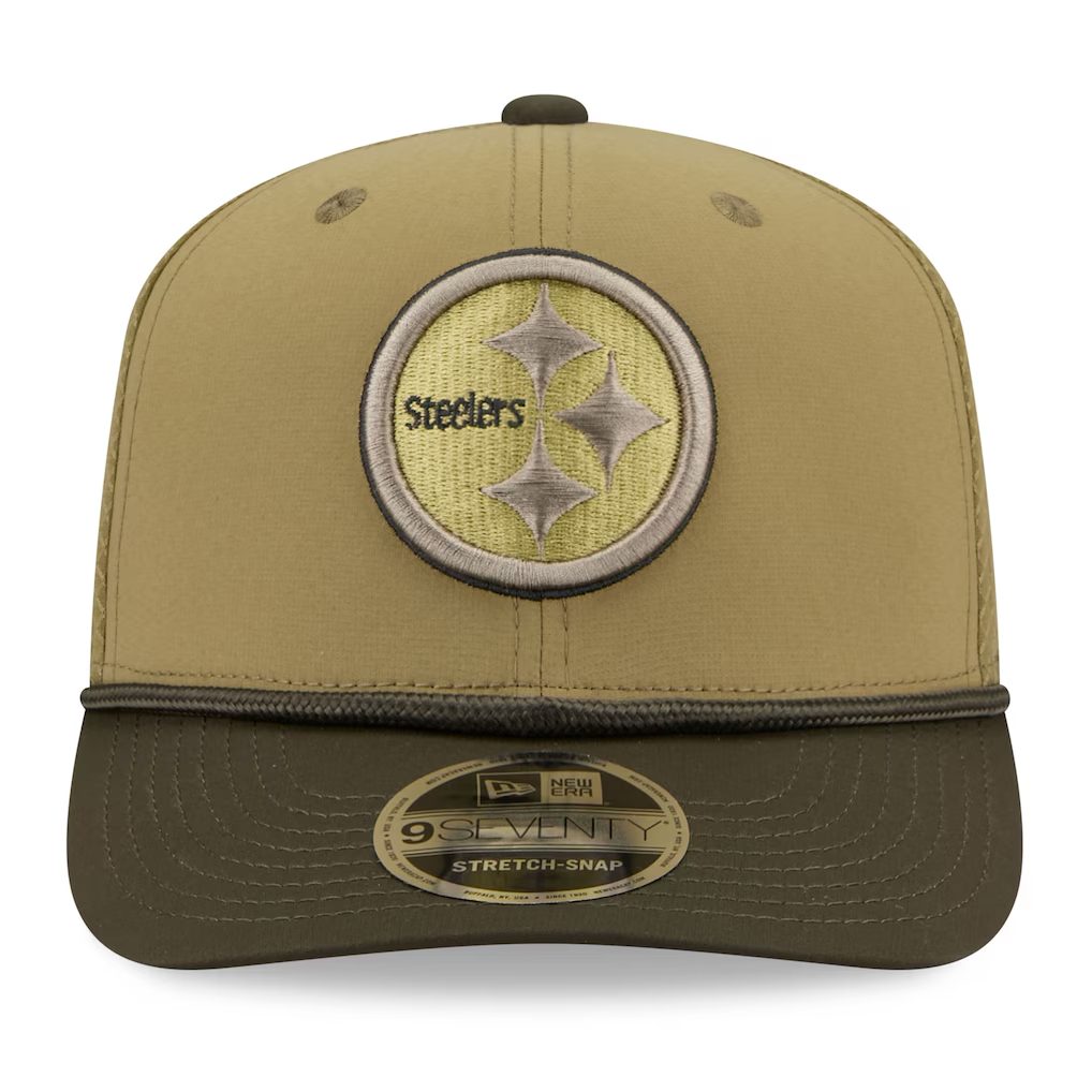 PITTSBURGH STEELERS 2025 NFL SALUTE TO SERVICE 9SEVENTY ADJUSTABLE HAT - GREEN