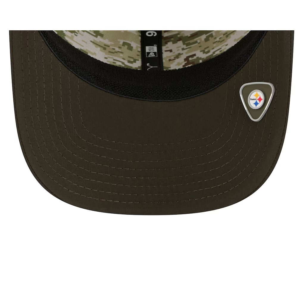 PITTSBURGH STEELERS 2025 NFL SALUTE TO SERVICE 9SEVENTY ADJUSTABLE HAT - GREEN
