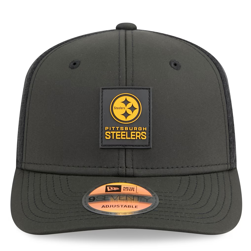 PITTSBURGH STEELERS 2025 NFL SIDELINE 9SEVENTY STRETCH-SNAP ADJUSTABLE HAT - BLACK