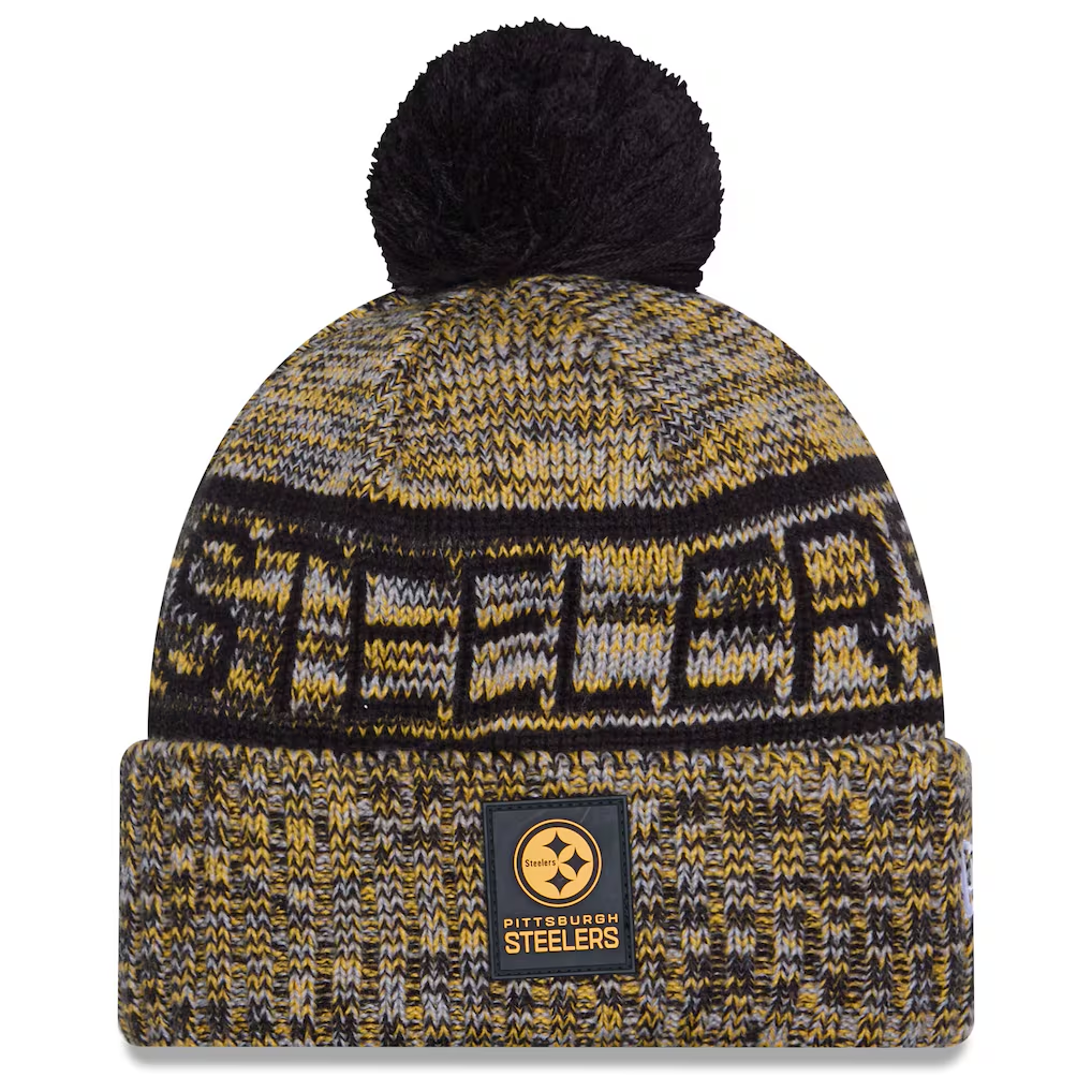 PITTSBURGH STEELERS 2025 NFL SIDELINE COLD WEATHER CUFFED KNIT WITH POM