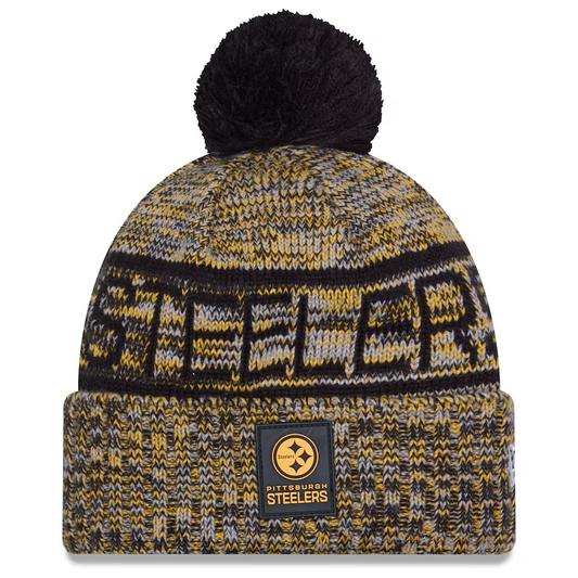 PITTSBURGH STEELERS 2025 NFL SIDELINE COLD WEATHER CUFFED KNIT WITH POM