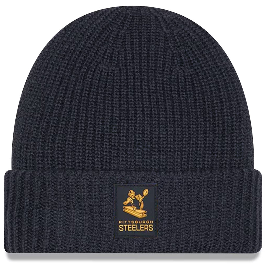 PITTSBURGH STEELERS 2025 SIDELINE COLD WEATHER RETRO CUFFED KNIT - CHARCOAL