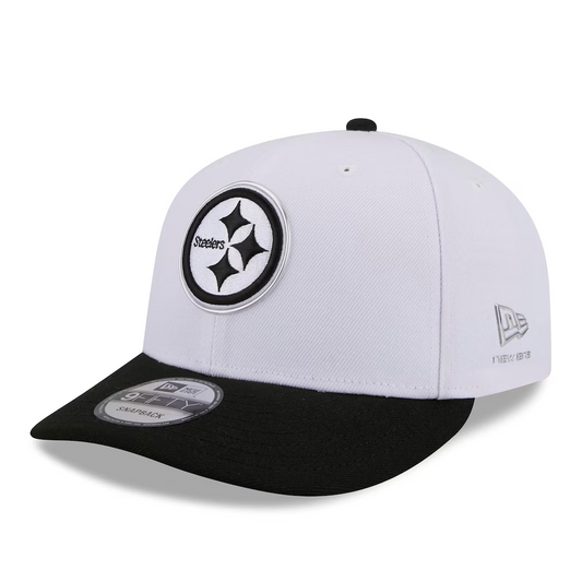 PITTSBURGH STEELERS 2026 NFL DRAFT 9FIFTY SNAPBACK HAT - WHITE/BLACK