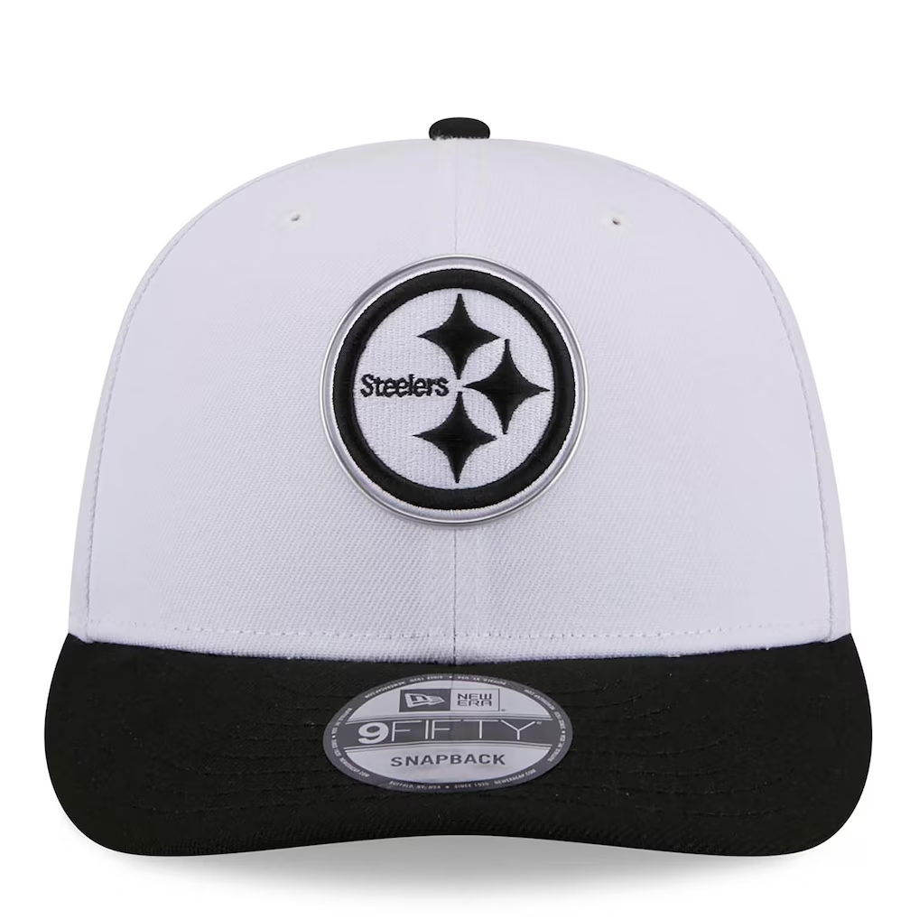 PITTSBURGH STEELERS 2026 NFL DRAFT 9FIFTY SNAPBACK HAT - WHITE/BLACK