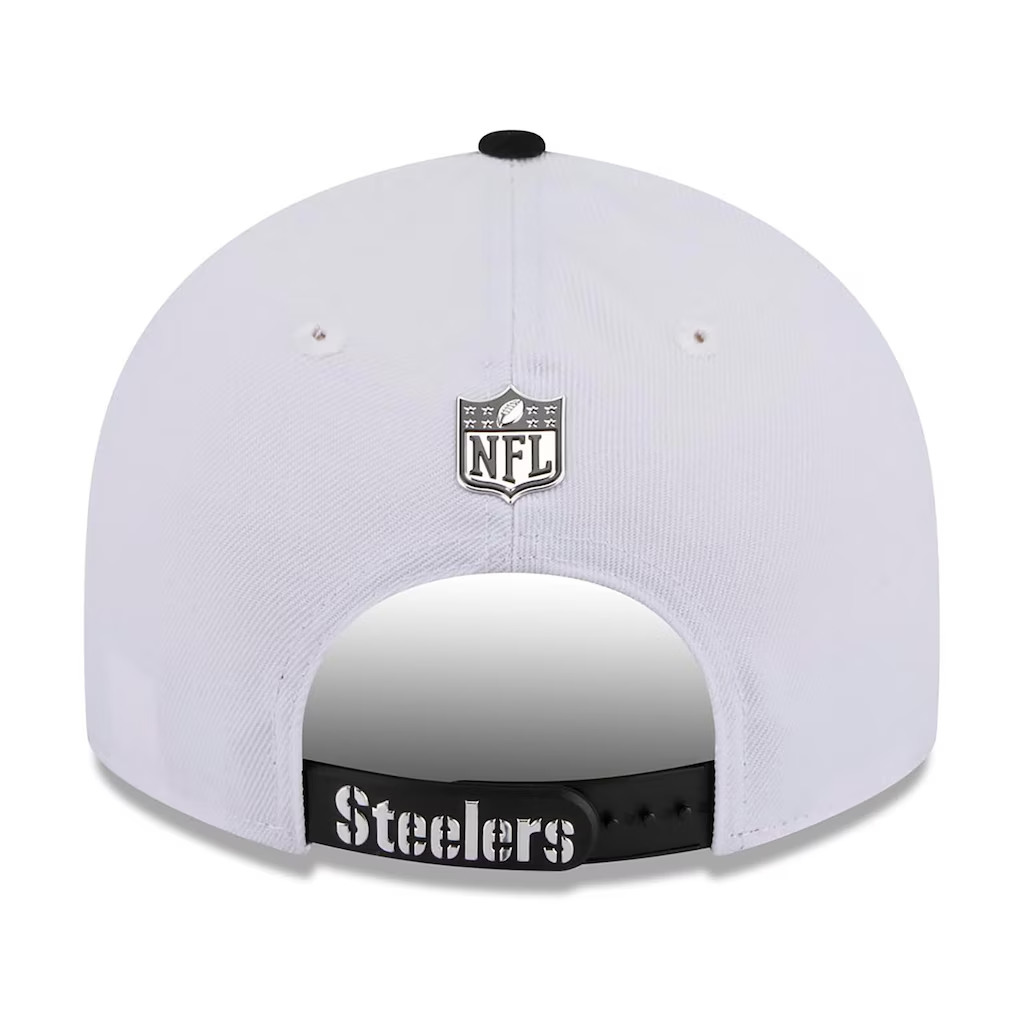 PITTSBURGH STEELERS 2026 NFL DRAFT 9FIFTY SNAPBACK HAT - WHITE/BLACK