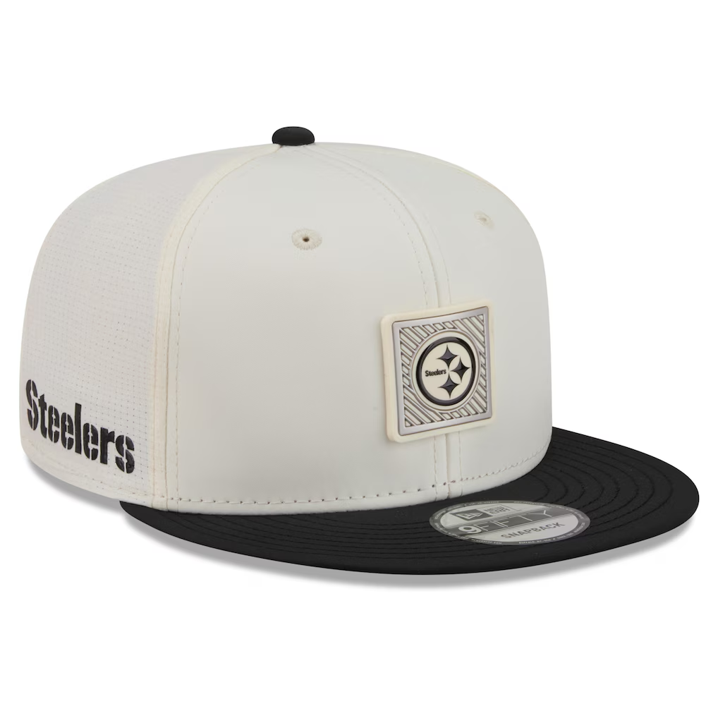PITTSBURGH STEELERS 2026 NFL TRAINING CAMP 9FIFTY SNAPBACK HAT - CHROME WHITE/BLACK