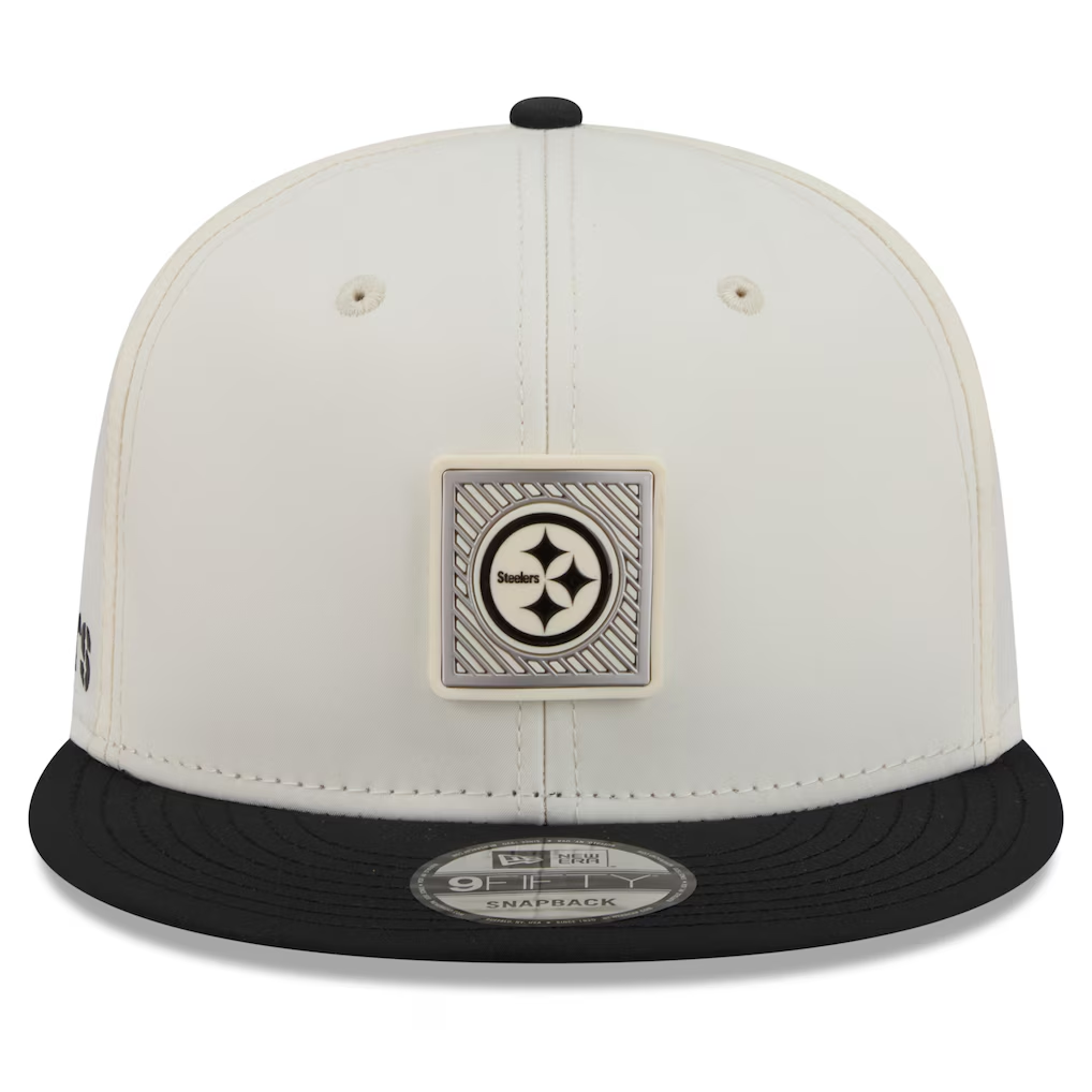 PITTSBURGH STEELERS 2026 NFL TRAINING CAMP 9FIFTY SNAPBACK HAT - CHROME WHITE/BLACK