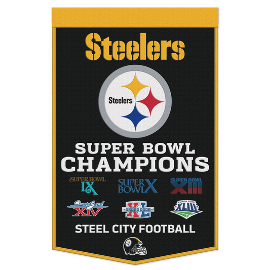 PITTSBURGH STEELERS 24" X 38" CELEBRATION WOOL BANNER