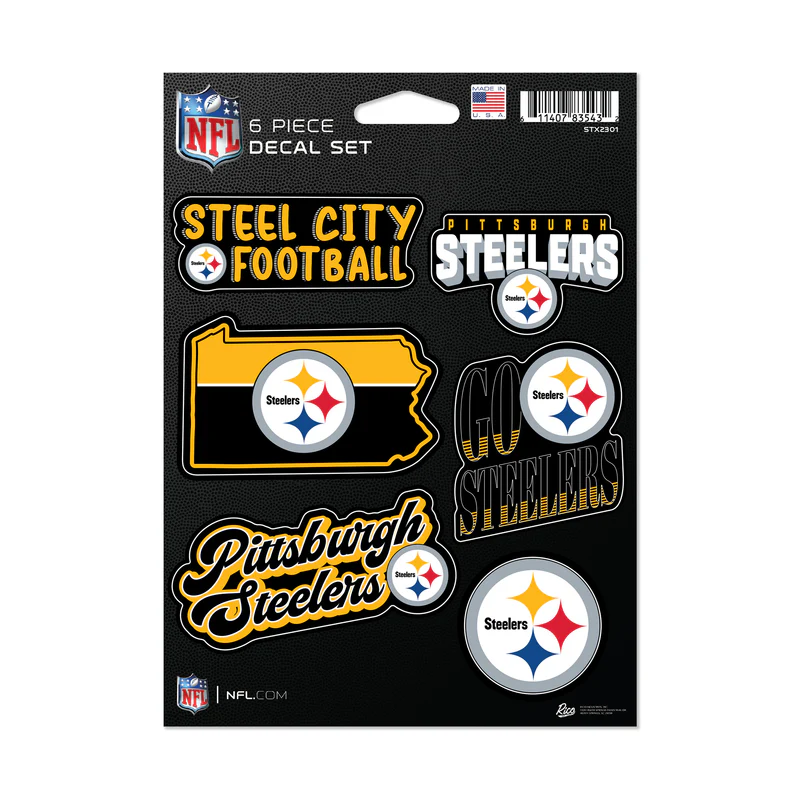 PITTSBURGH STEELERS 6-PIECE DECAL SET