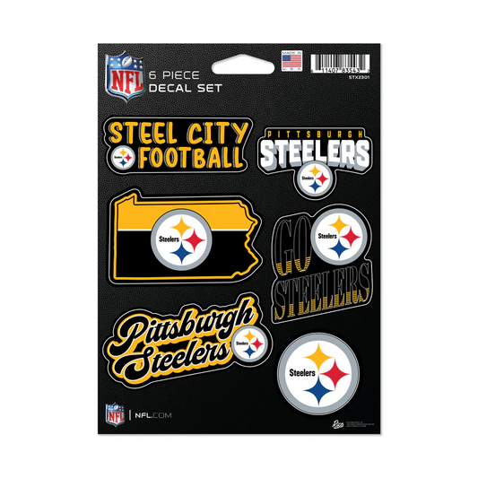 PITTSBURGH STEELERS 6-PIECE DECAL SET