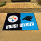 PITTSBURGH STEELERS / CAROLINA PANTHERS HOUSE DIVIDED 34" X 42.5" MAT