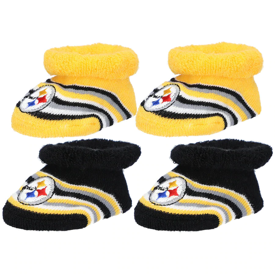 PITTSBURGH STEELERS DST 2-PACK INFANT STRIPE BOOTIES