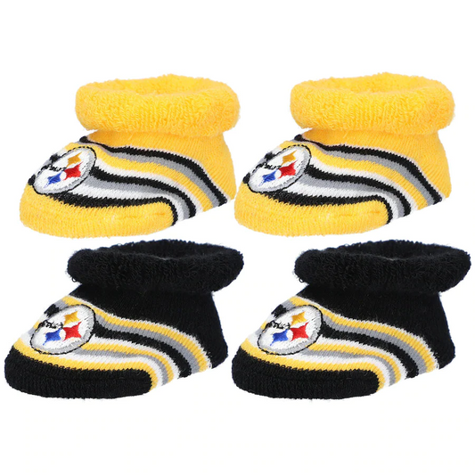 PITTSBURGH STEELERS DST PAQUETE DE 2 BOTINES A RAYAS PARA BEBÉ