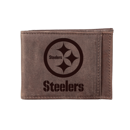 PITTSBURGH STEELERS FRONT POCKET SLIM CARD HOLDER WITH RFID BLOCKING